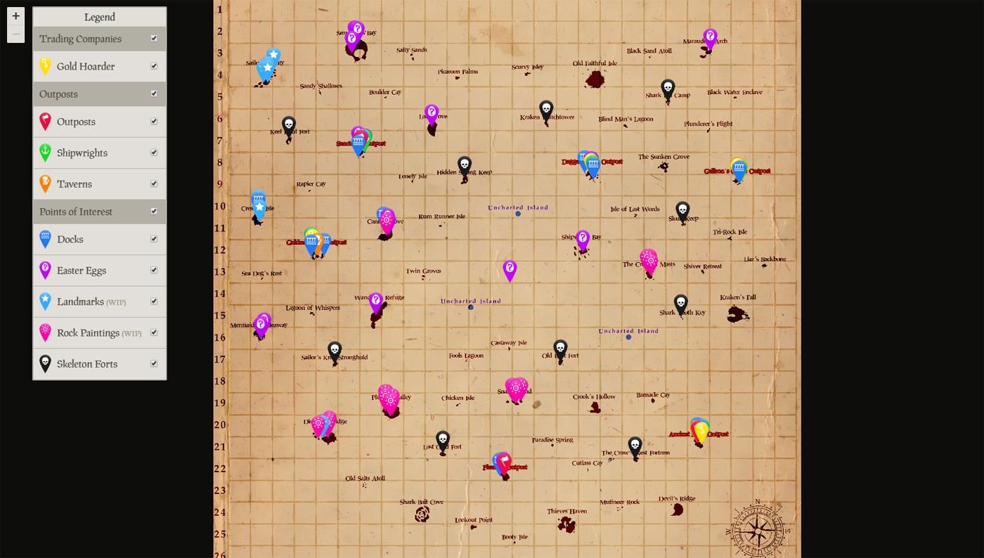 Хребет дьявола sea of thieves карта