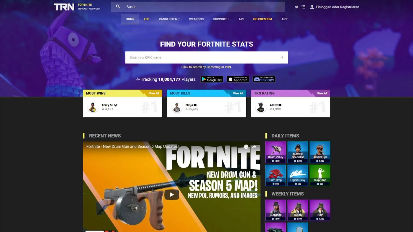 Fortnite Battle Royale Mit Fortnite Tracker Statistiken Prufen Prosieben Games