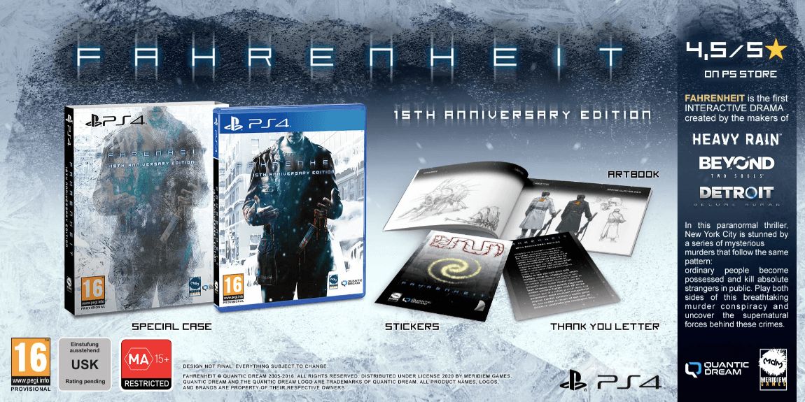 Fahrenheit Quantic Dream kündigt 15th Anniversary Edition an